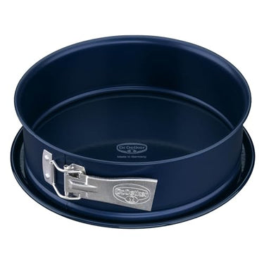 Dr. Oetker Springform Ø 26 cm Back-Liebe Emaille – Runde Backform mit schnitt- & kratzfestem Emaille-Boden – 26er Kuchenbackform mit extra hohem Rand in Dunkelblau – hitzebeständig bis 230 °C im Sale